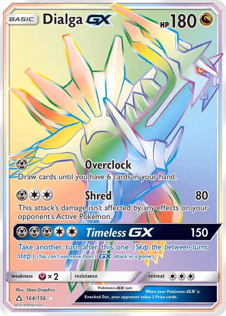 Dialga GX 164/156 Pokemon card