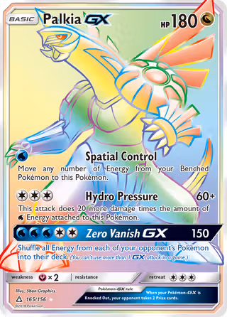 Palkia GX 165/156 Pokemon card