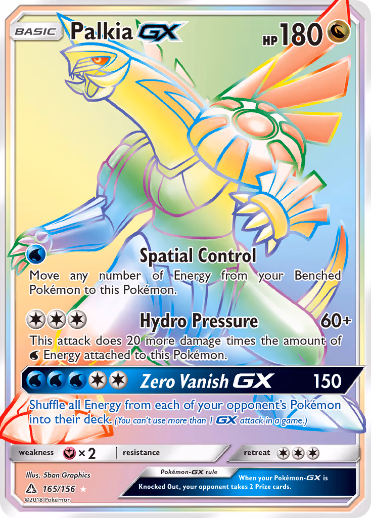 Palkia GX 165/156 Pokemon card