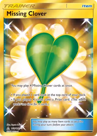 Missing Clover 168/156 Pokemon card