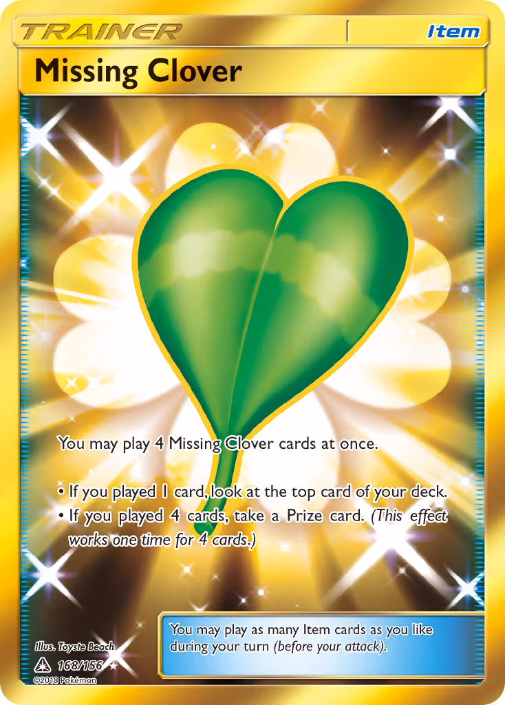Missing Clover 168/156 Pokemon card