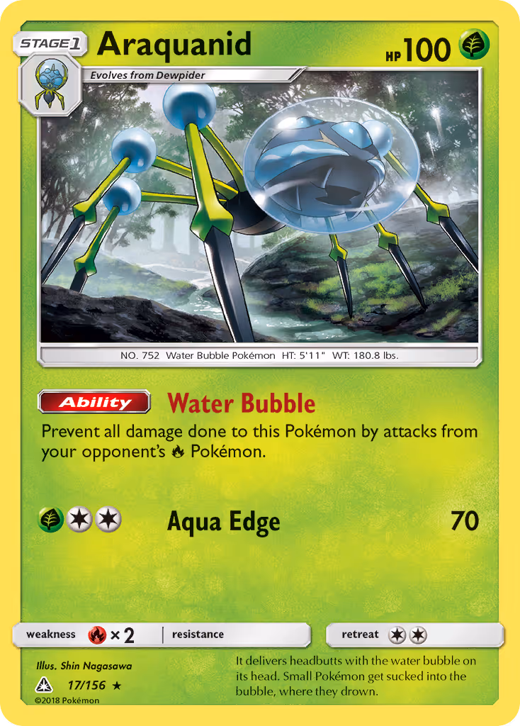 Araquanid 17/156 Pokemon card