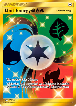 Unit Energy GrassFireWater 170/156 Pokemon card