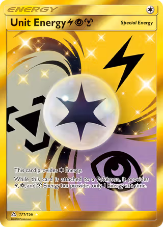 Unit Energy LightningPsychicMetal 171/156 Pokemon card