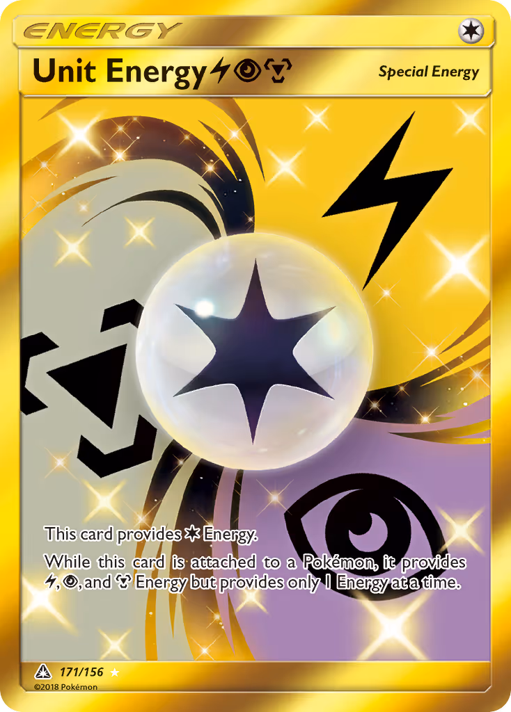 Unit Energy LightningPsychicMetal 171/156 Pokemon card
