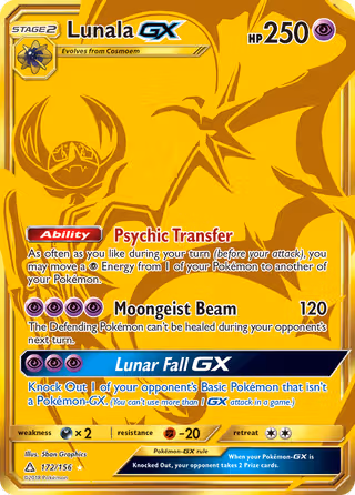Lunala GX 172/156 Pokemon card
