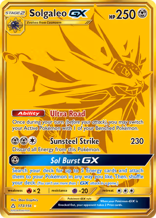 Solgaleo GX 173/156 Pokemon card