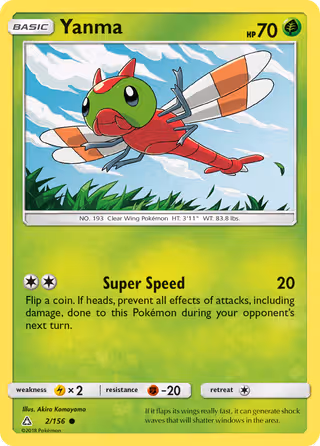 Yanma 2/156 Pokemon card