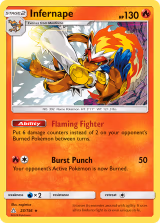 Infernape 23/156 Pokemon card