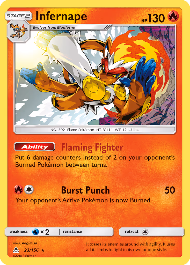 Infernape 23/156 Pokemon card
