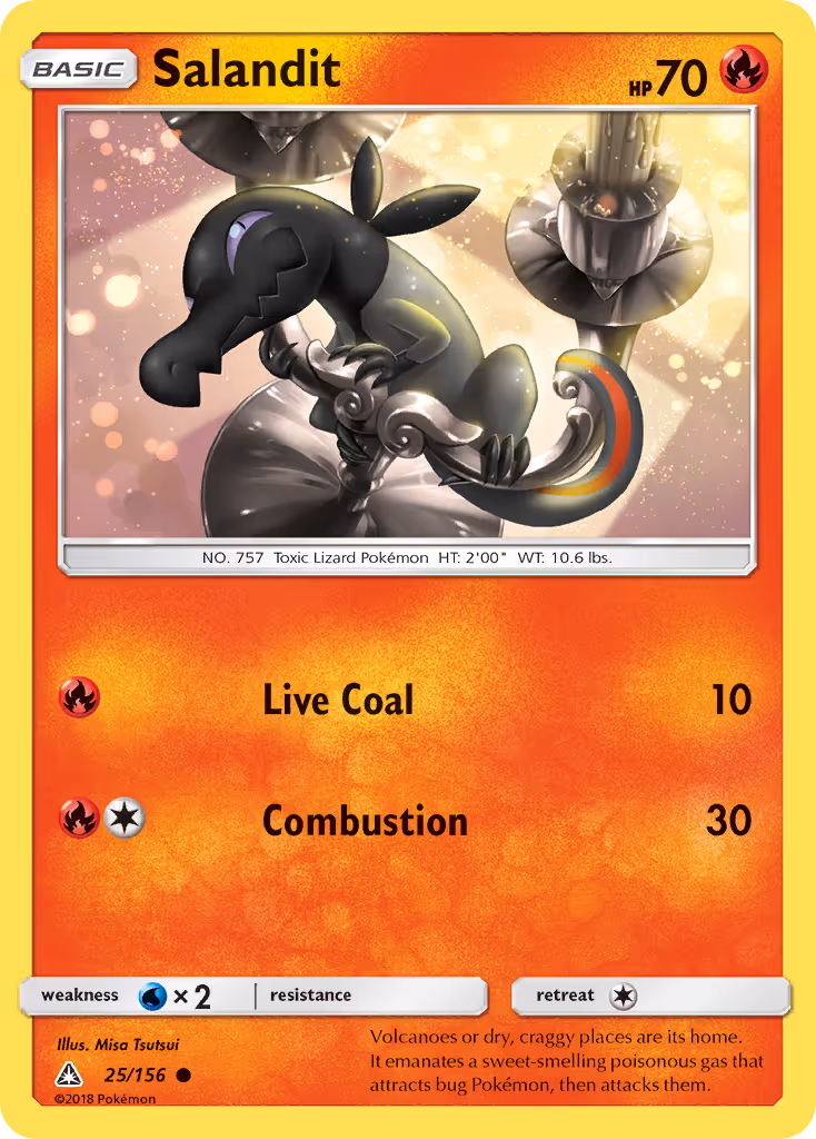Salandit 25/156 Pokemon card
