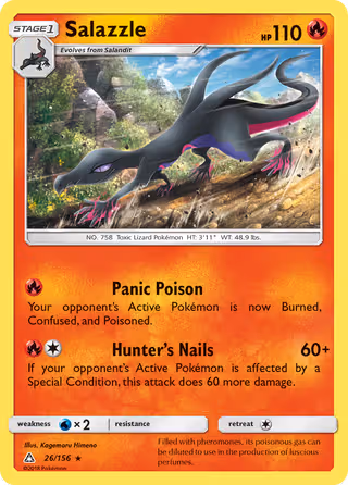 Salazzle 26/156 Pokemon card