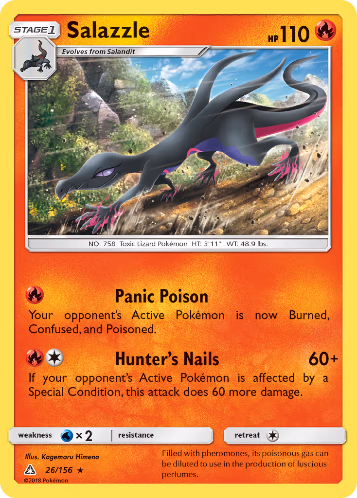 Salazzle 26/156 Pokemon card