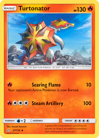 Turtonator 27/156 Pokemon card