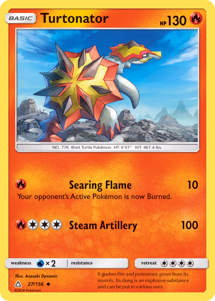 Turtonator 27/156 Pokemon card