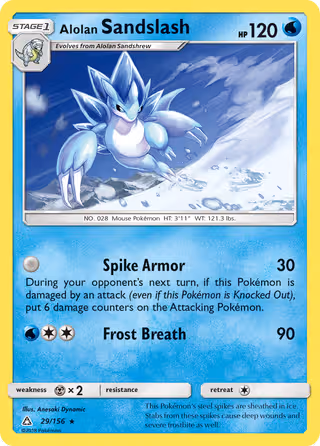 Alolan Sandslash 29/156 Pokemon card