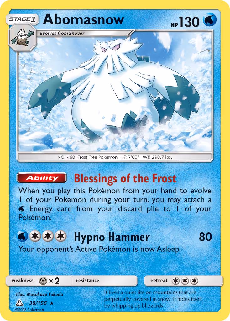 Abomasnow 38/156 Pokemon card
