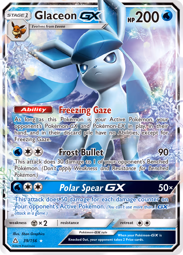 Glaceon GX 39/156 Pokemon card
