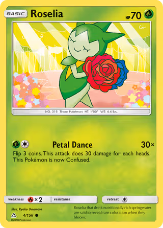 Roselia 4/156 Pokemon card