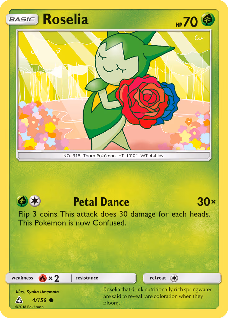 Roselia 4/156 Pokemon card