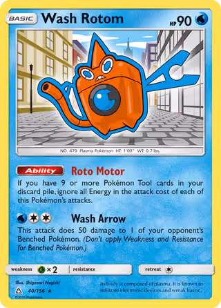 Wash Rotom 40/156 Pokemon card