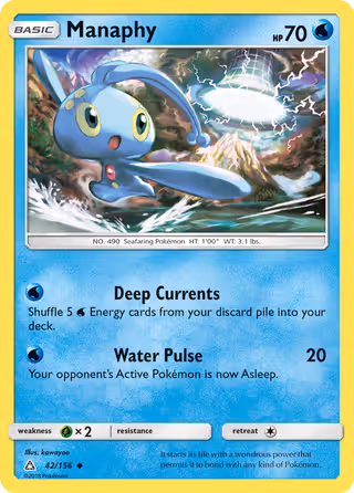 Manaphy 42/156 Pokemon card