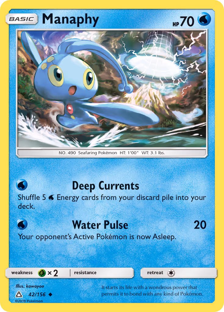 Manaphy 42/156 Pokemon card