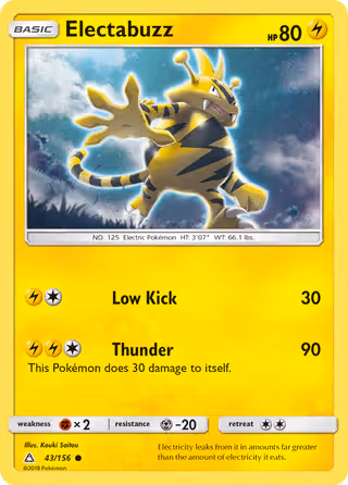 Electabuzz 43/156 Pokemon card