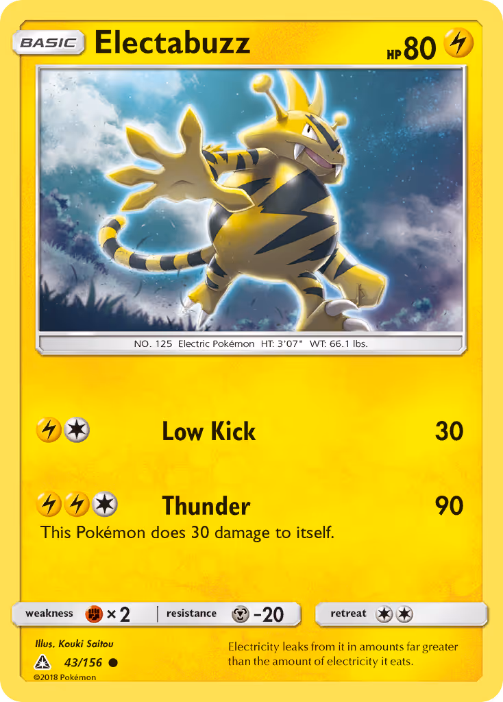 Electabuzz 43/156 Pokemon card