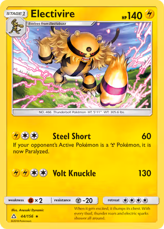 Electivire 44/156 Pokemon card