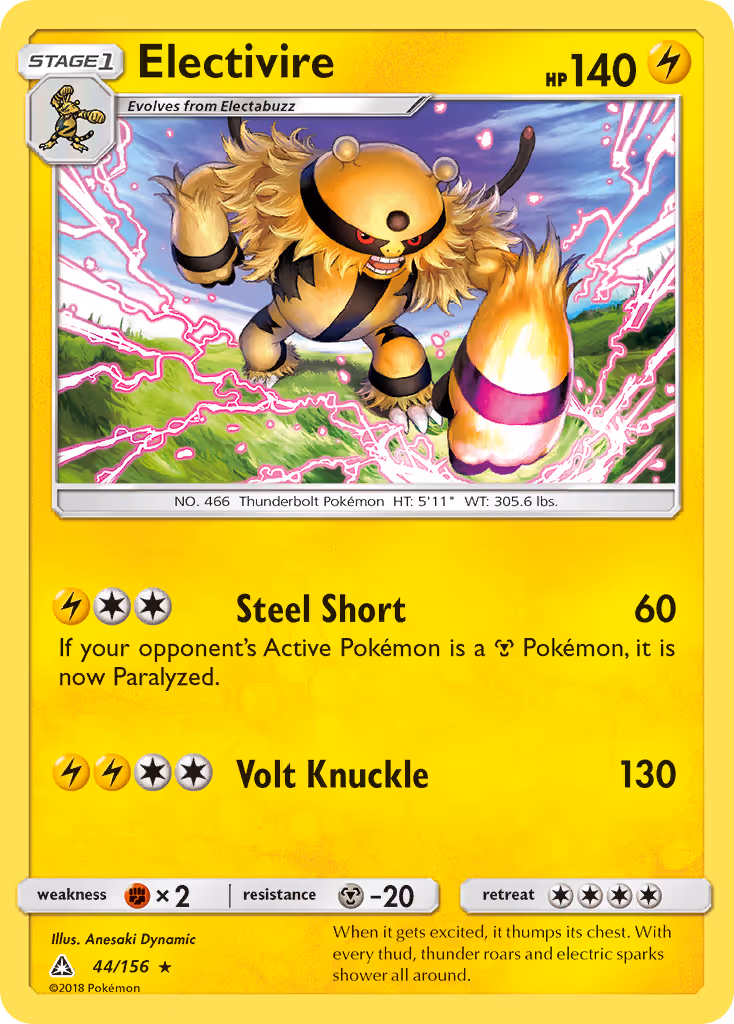 Electivire 44/156 Pokemon card