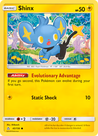 Shinx 45/156 Pokemon card