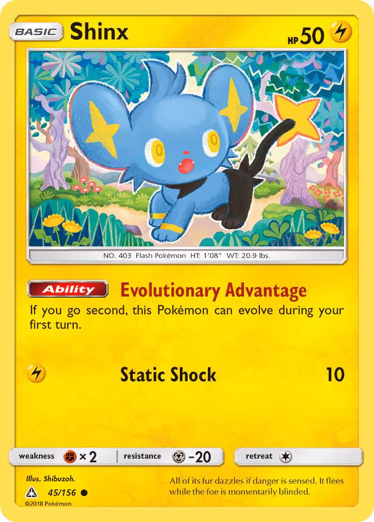 Shinx 45/156 Pokemon card