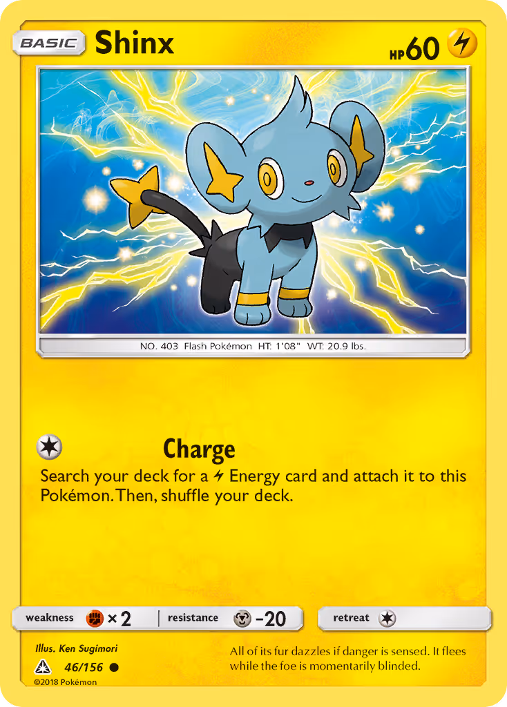Shinx 46/156 Pokemon card