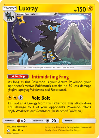 Luxray 48/156 Pokemon card