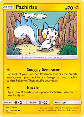 Pachirisu 49/156 Pokemon card