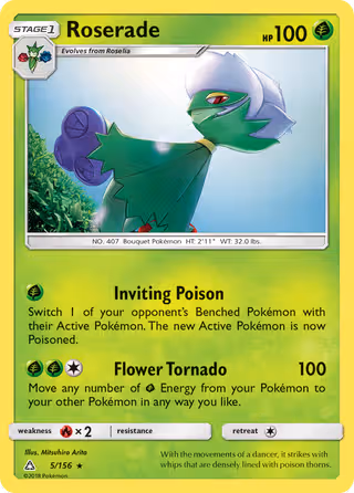 Roserade 5/156 Pokemon card