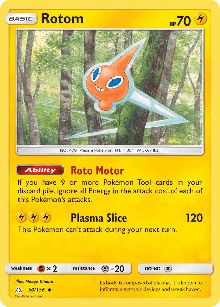 Rotom 50/156 Pokemon card