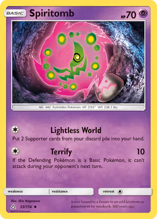 Spiritomb 53/156 Pokemon card