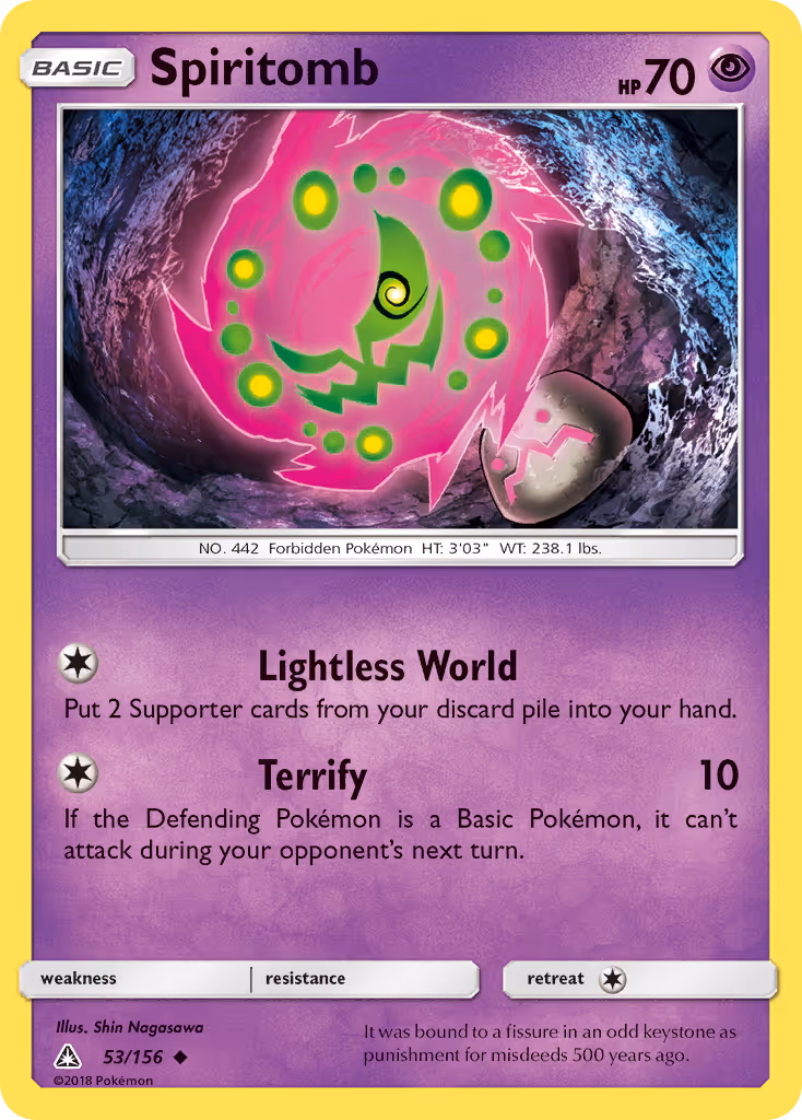 Spiritomb 53/156 Pokemon card