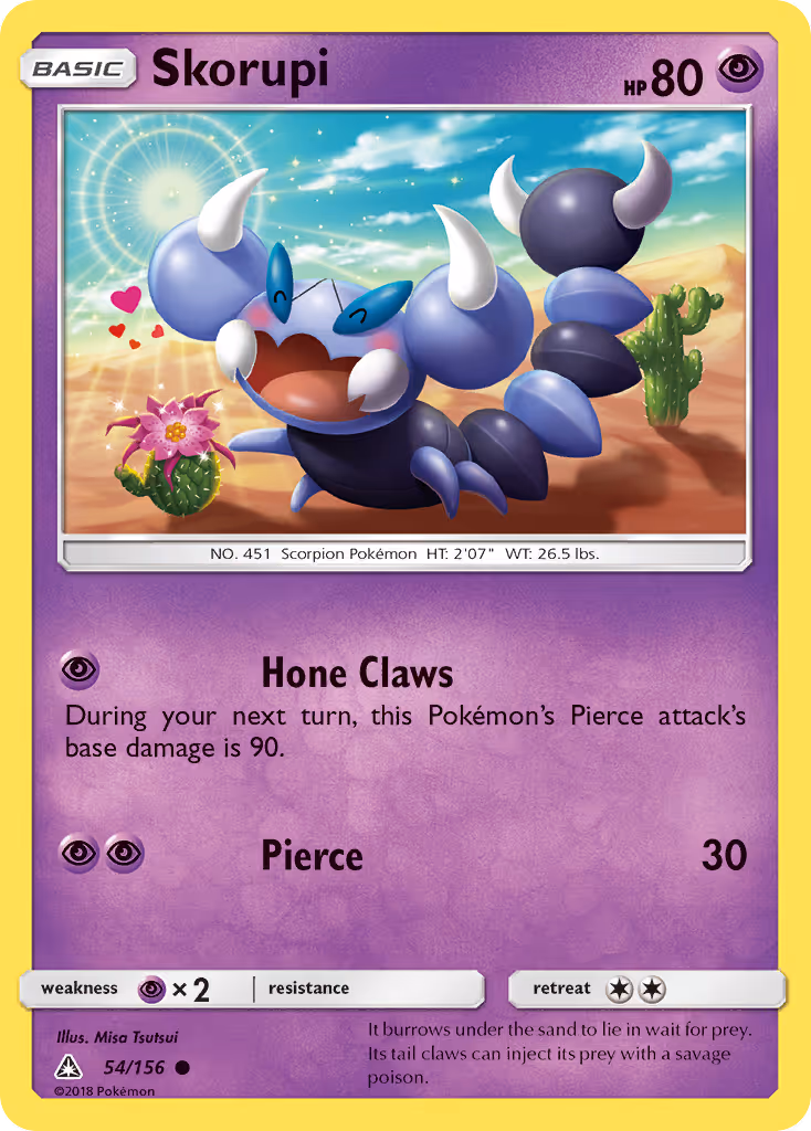 Skorupi 54/156 Pokemon card