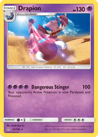 Drapion 55/156 Pokemon card
