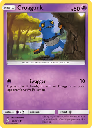 Croagunk 56/156 Pokemon card