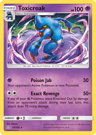 Toxicroak 57/156 Pokemon card