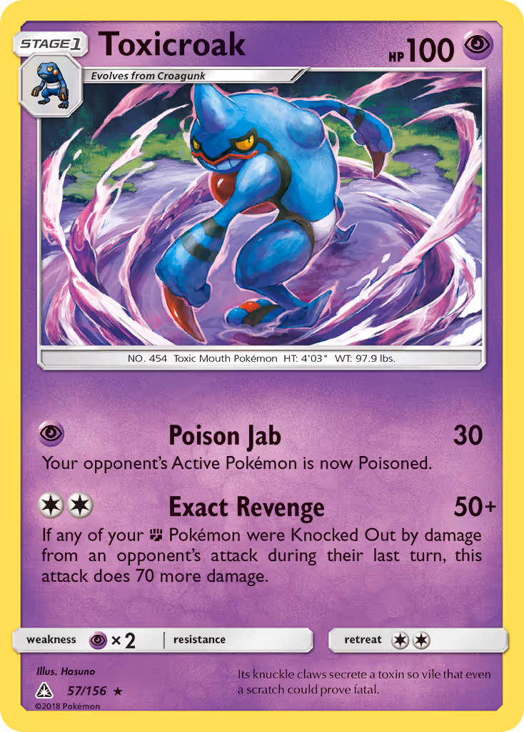 Toxicroak 57/156 Pokemon card