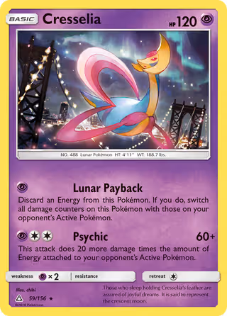 Cresselia 59/156 Pokemon card