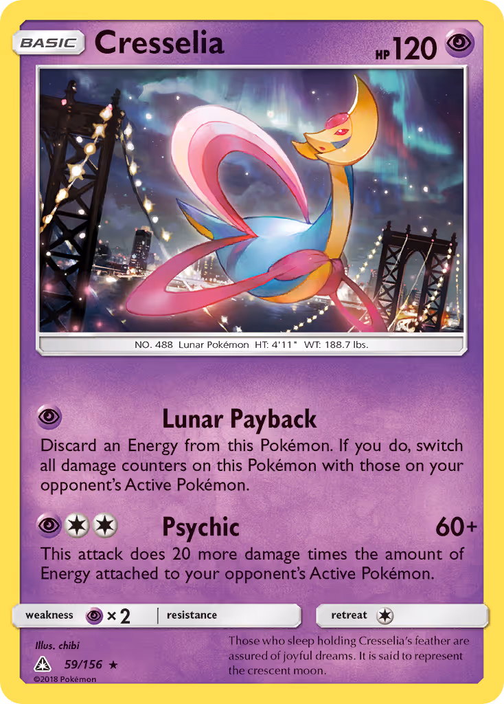 Cresselia 59/156 Pokemon card