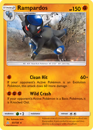 Rampardos 65/156 Pokemon card