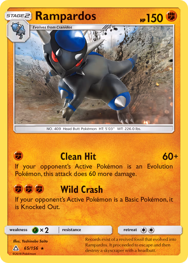 Rampardos 65/156 Pokemon card