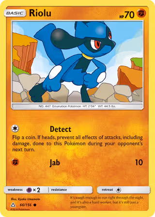 Riolu 66/156 Pokemon card